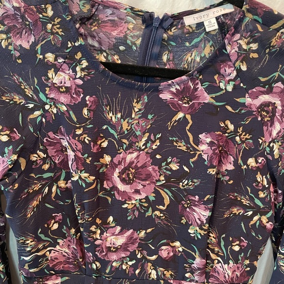 Purple Floral Dress - Picture 2 of 5